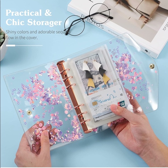 Custom clear sequin budget binder - Picture 2 of 4